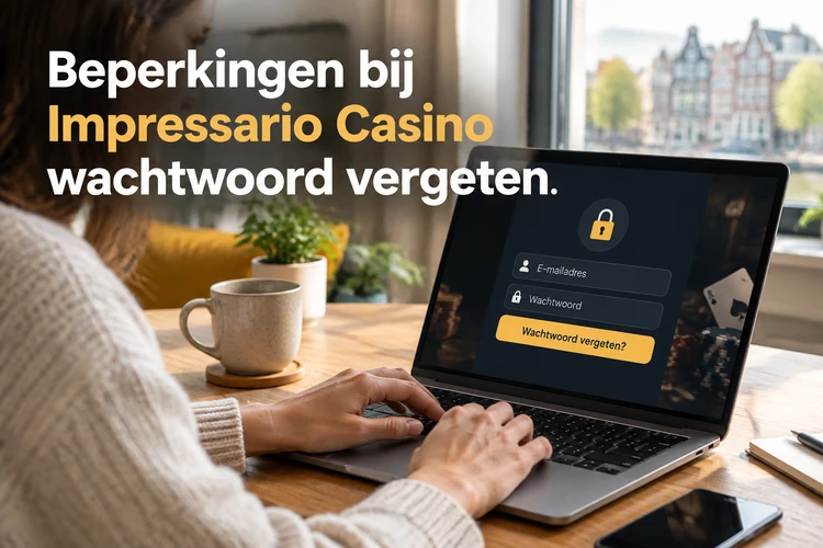 Beperkingen bij Impressario Casino wachtwoord vergeten